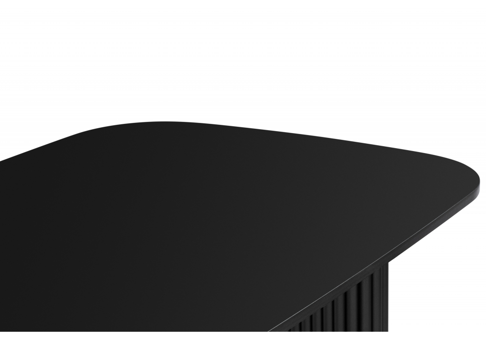 Стол деревянный Woodville Бавария B 180 х 90 черная пленка шагрень, черный, ножки черные