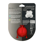 Playology дентальный жевательный тройной мяч SQUEAKY BOUNCE BALL для щенков 4-8 месяцев с ароматом говядины, цвет красный