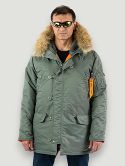 Husky III fleece Nord Storm (оливковый - olive/orange)