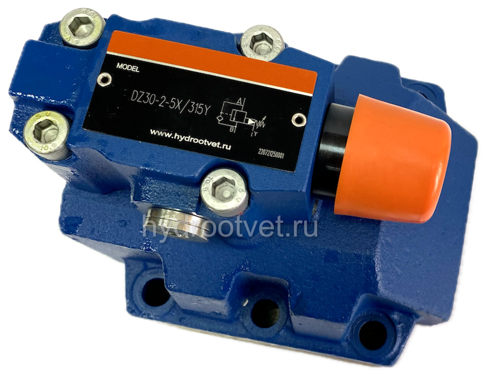 DZ30-2-5X/200Y - Клапан последовательности непрямого действия Ду32, с обратным клапаном с давлением регулировки до 200 бар, каналы управления Y - внешний