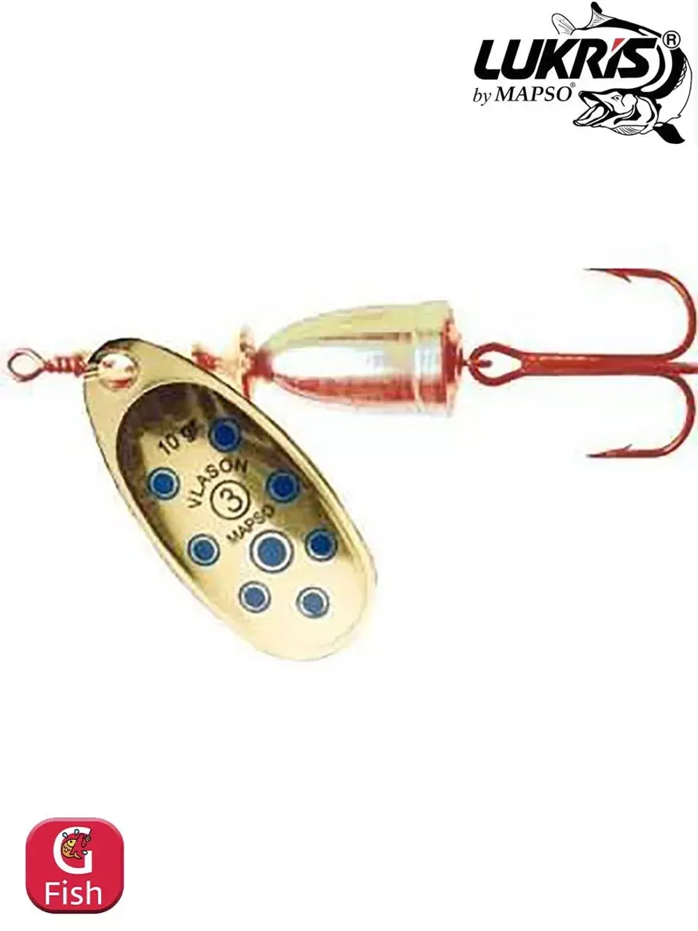 Блесна вертушка VLASON Lun, 1, PA, 4 гр 50 мм