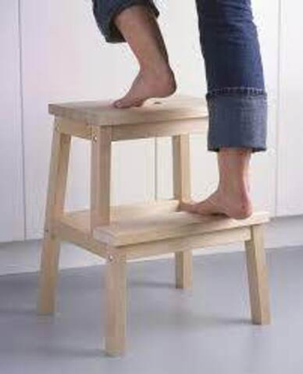 Стул-стремянка БЕКВЭМ, 430х390х500, Массив берёзы 9472803