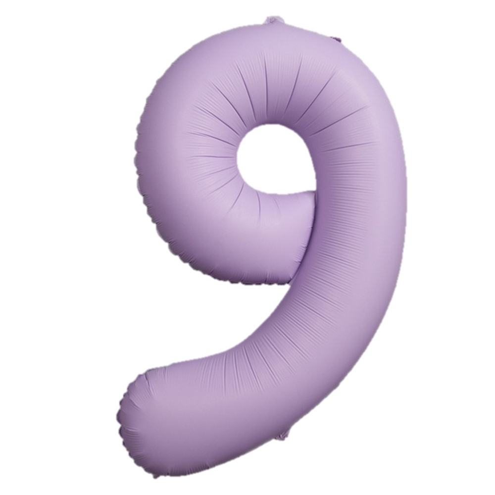 Фольгированные цифры, матовые, в лавандовом цвете, 102 см