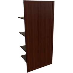 Наполнение высокого шкафа с дерев. дверьми и вешалкой 22552 темн.орех