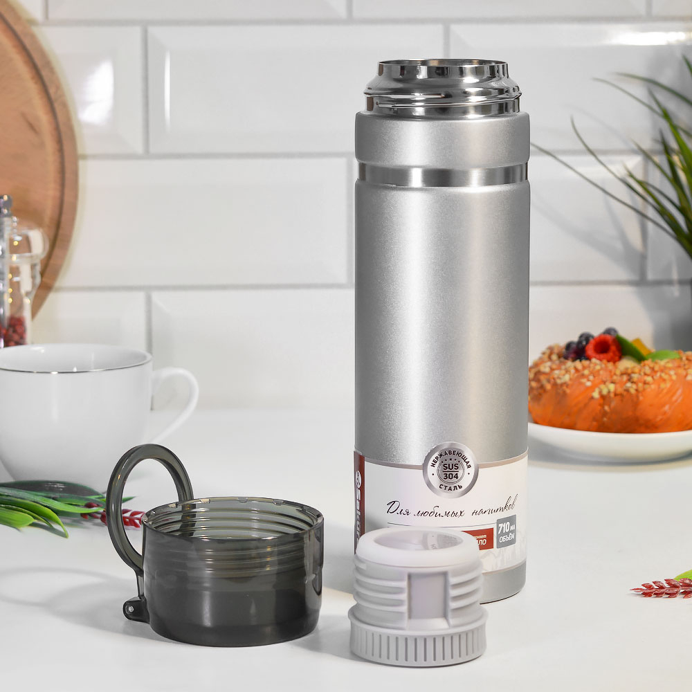 Термоc 0,71л нерж, цвет серебро