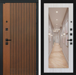 Дверь Входная Лабиринт STORM С зеркалом 18 Сандал белый