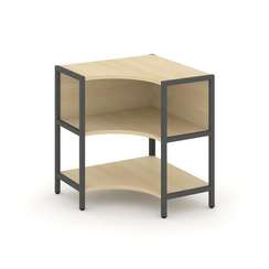 Shelf System Односекционный угловой стеллаж двухярусный SN.STMU-211 Акация Лорка/Металл Антрацит 810