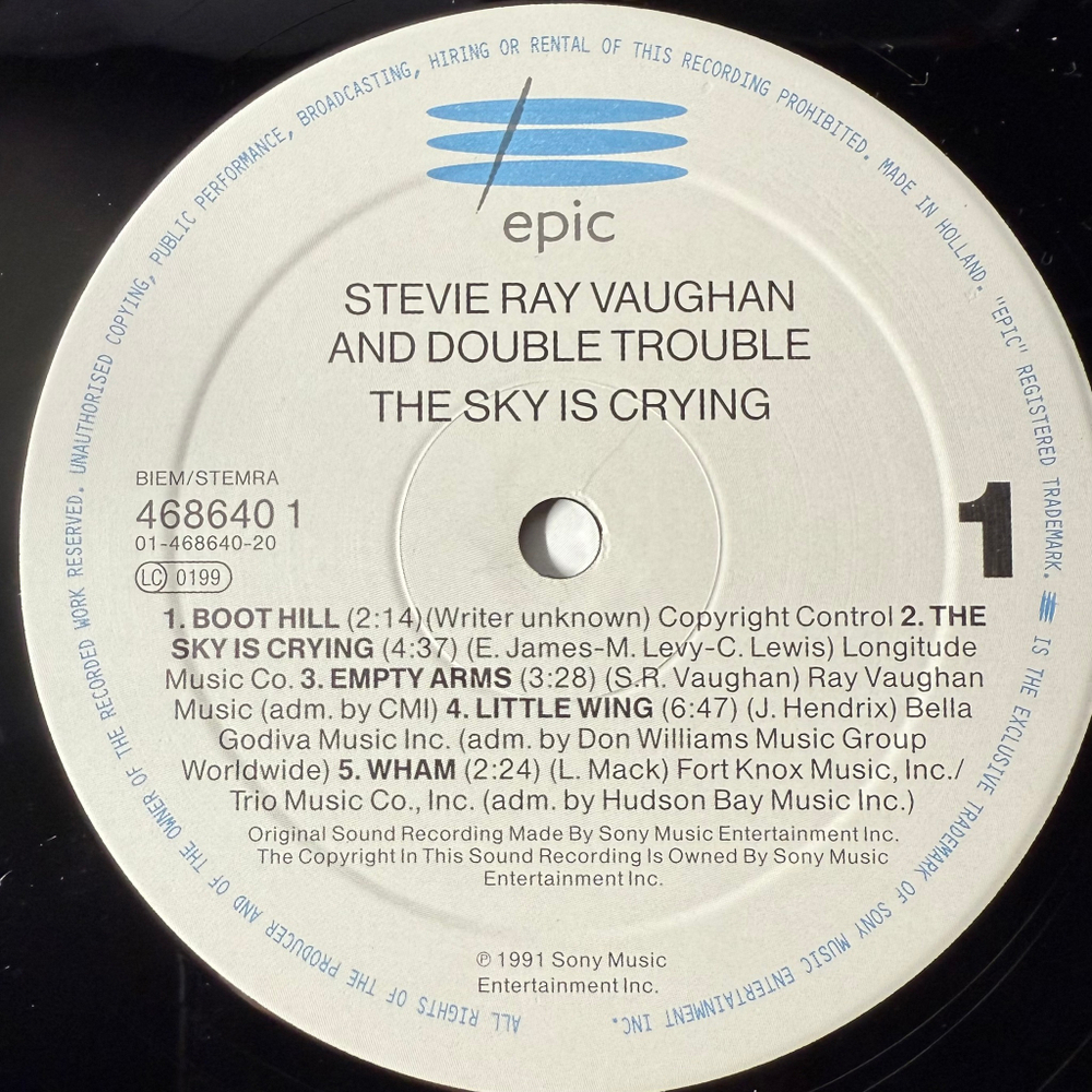 Stevie Ray Vaughan And Double Trouble - The Sky Is Crying (Голландия 1991г.)