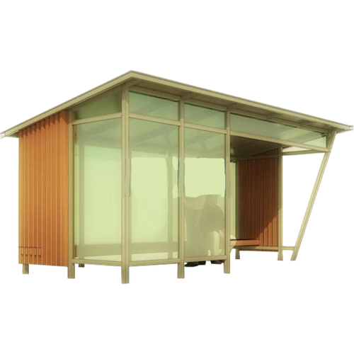 Остановочный павильон А-73 каленое стекло