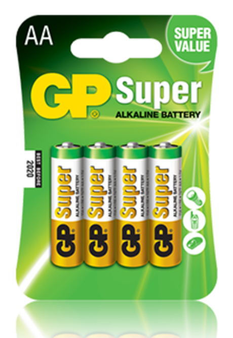 Батарейка щелочная GP LR6 (AA) Super Alkaline 1.5В бл/4