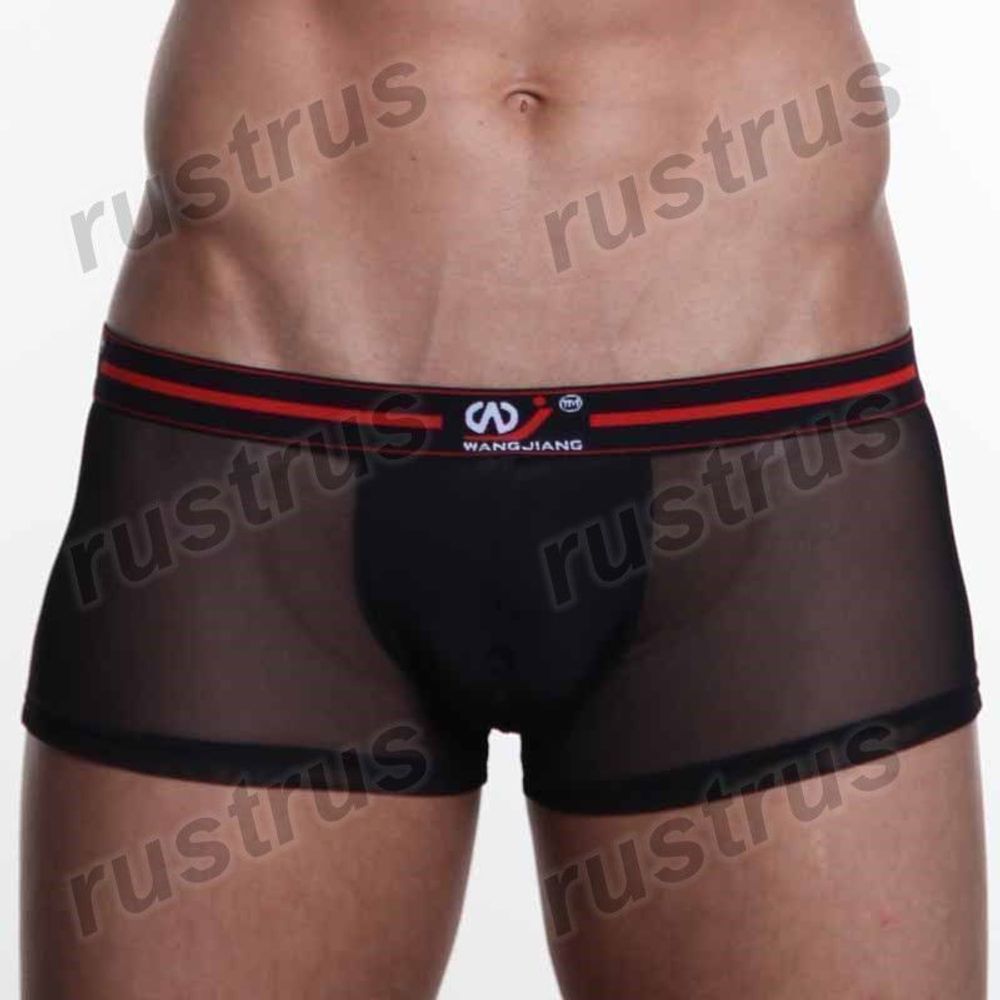 Мужские трусы хипсы черные WANGJIANG WG00106