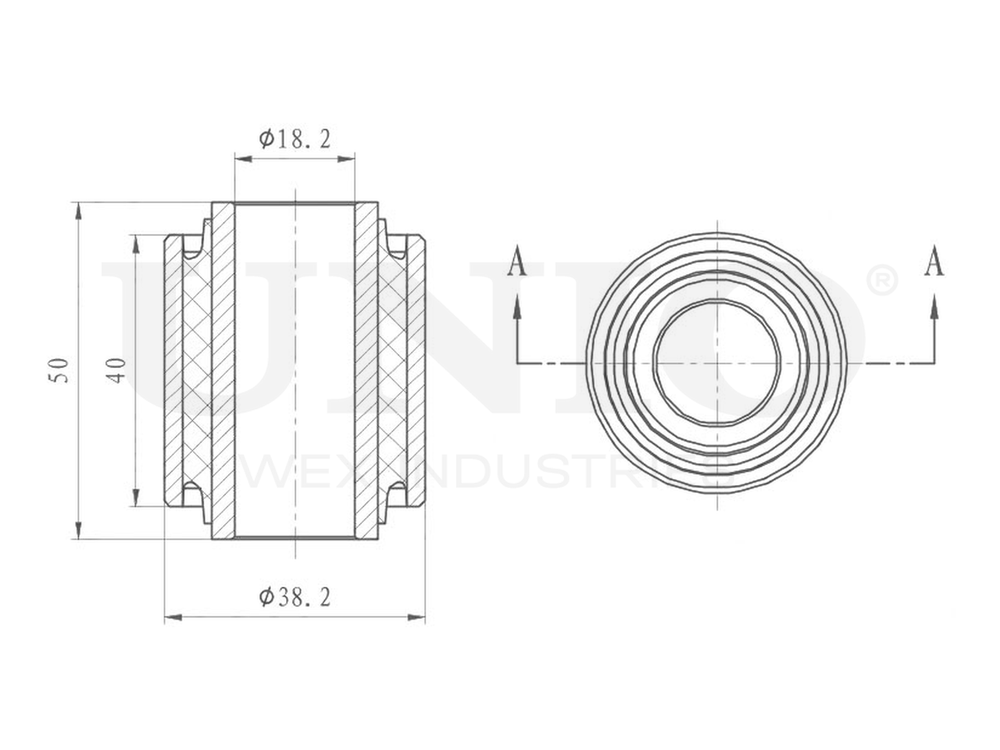 Сайлентблок передний переднего нижнего рычага UNIO RMP-20351