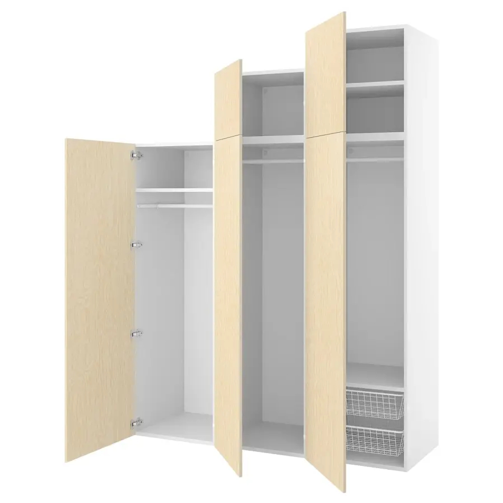 Платяной шкаф - PLATSA/KALBÅDEN/IKEA/ ПЛАТСА/КЛБАДЕН ИКЕА,180x57x241 см, белый