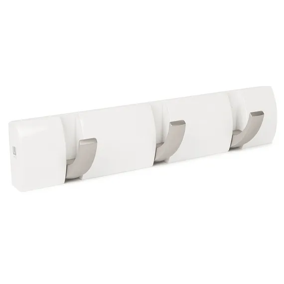 Настенная вешалка Flip 3 крючка белая
