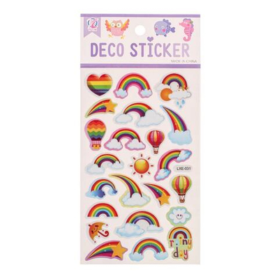 Наклейки выпуклые "Радужный микс" 20*10см.