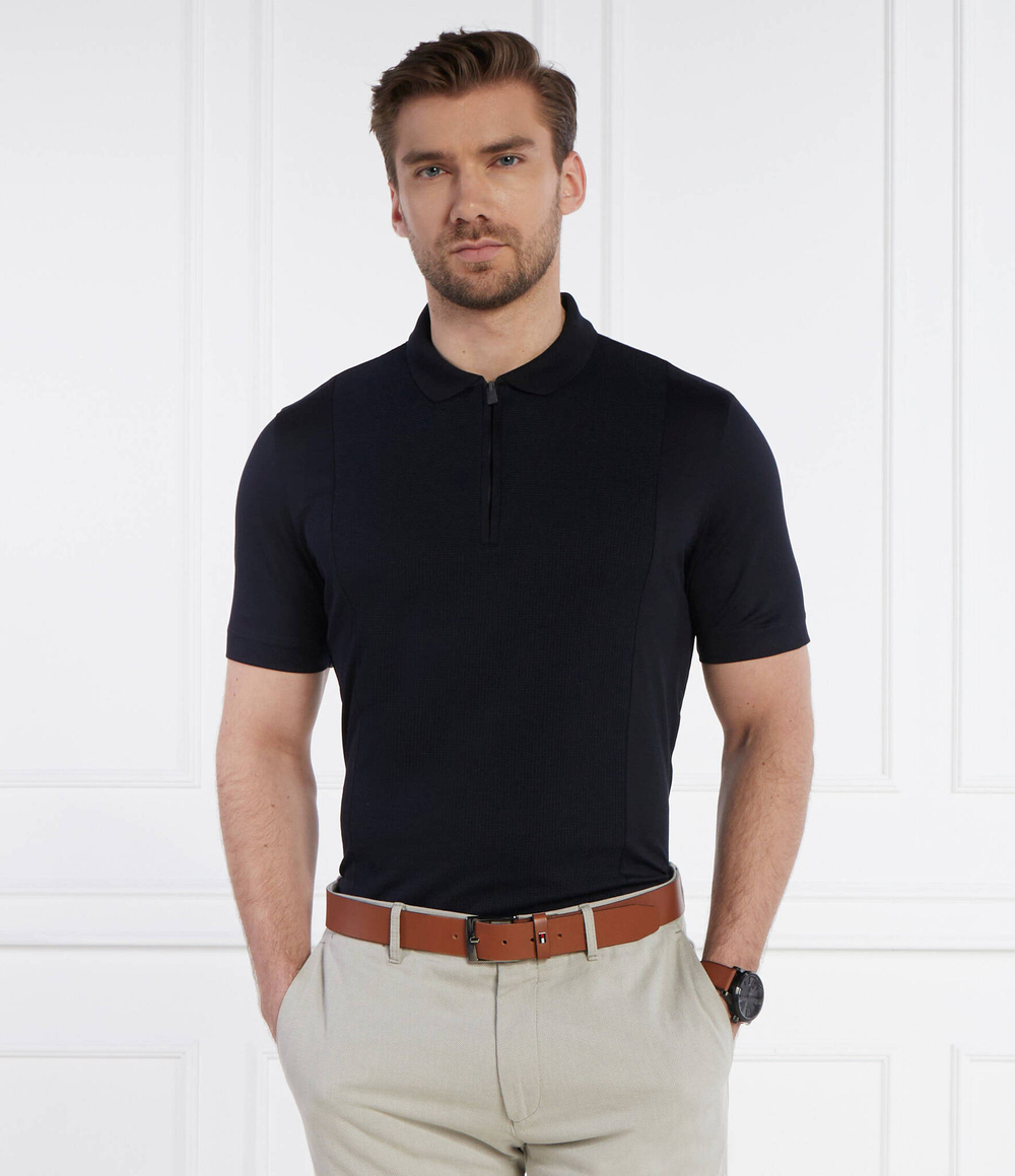 Поло P-Paras 365 BOSS BLACK - темно-синий(50512686)