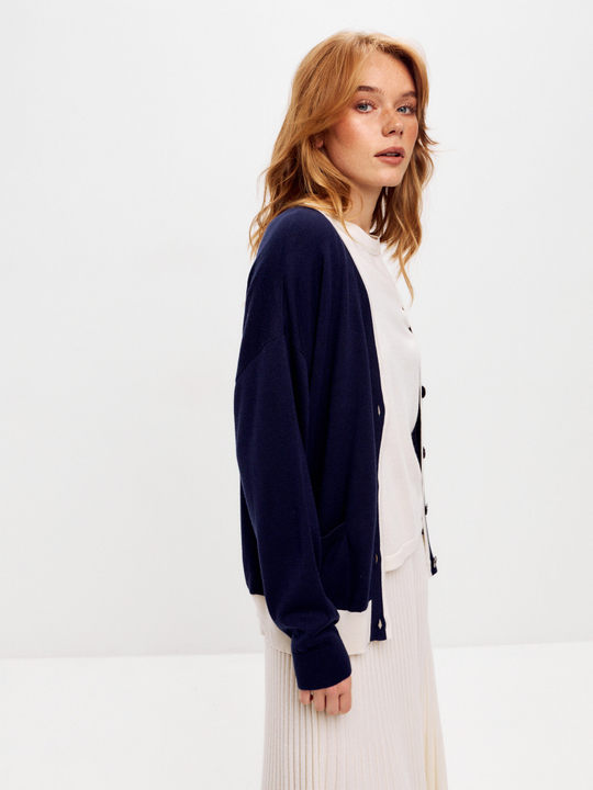 Кардиган из шелка и кашемира