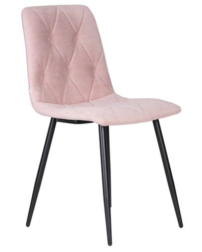 Стул обеденный DOBRIN CHILLY ROMBO, Розовый Simple 03, основание черное