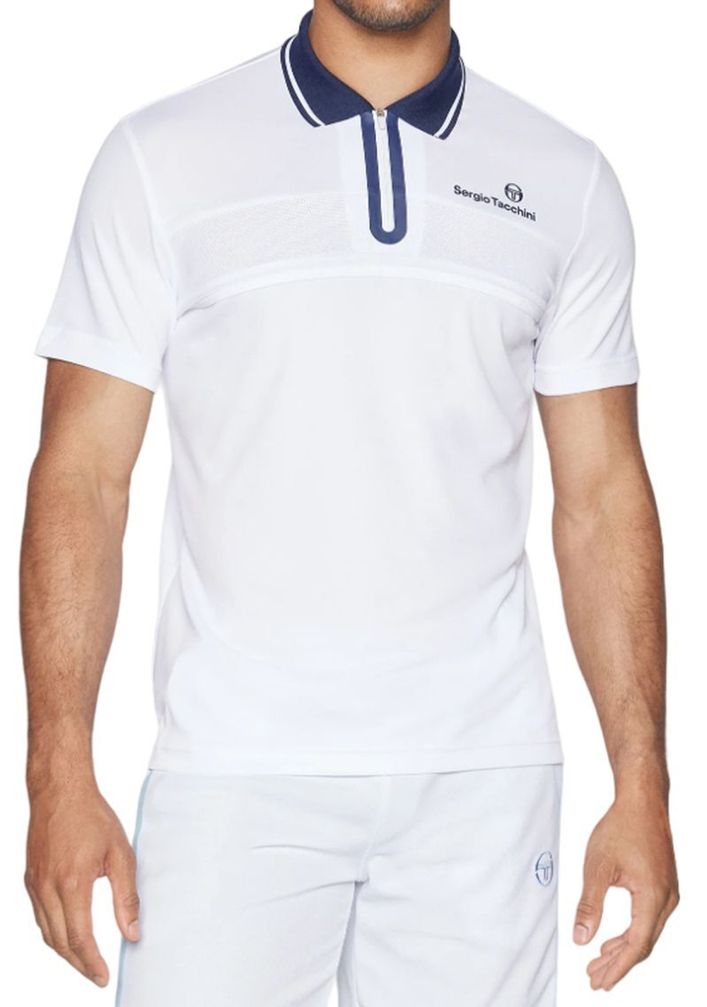 Мужское теннисное поло Sergio Tacchini Specchio Polo Shirt - белый
