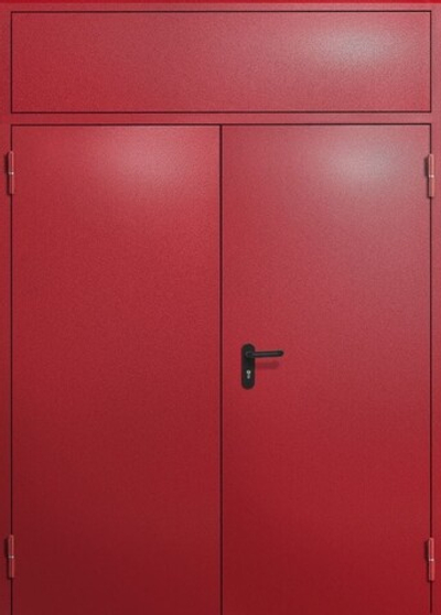 Двупольная противопожарная дверь с верхней фрамугой - 1214