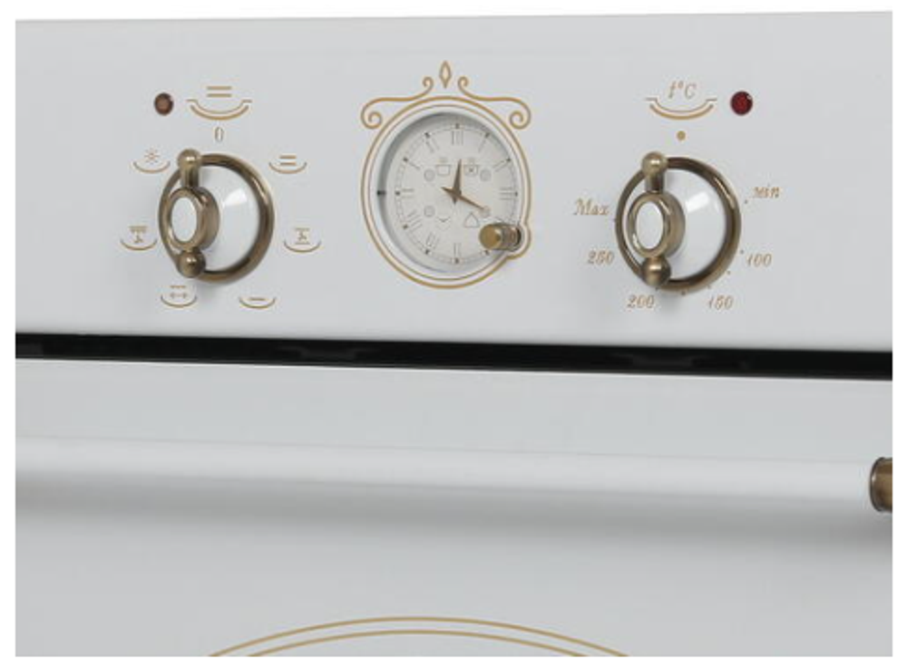 Электрический духовой шкаф GEFEST ДА 602-02 К82 (ретро.ел.прямоуг.стекло с рис.гриль.вертел.конвен)