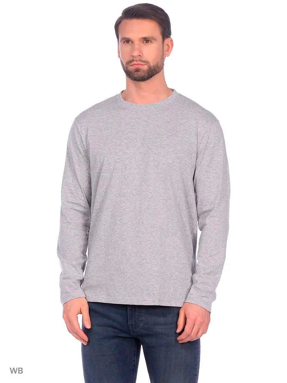 [m]Футболка муж. однотон. дл/р ФМ0011