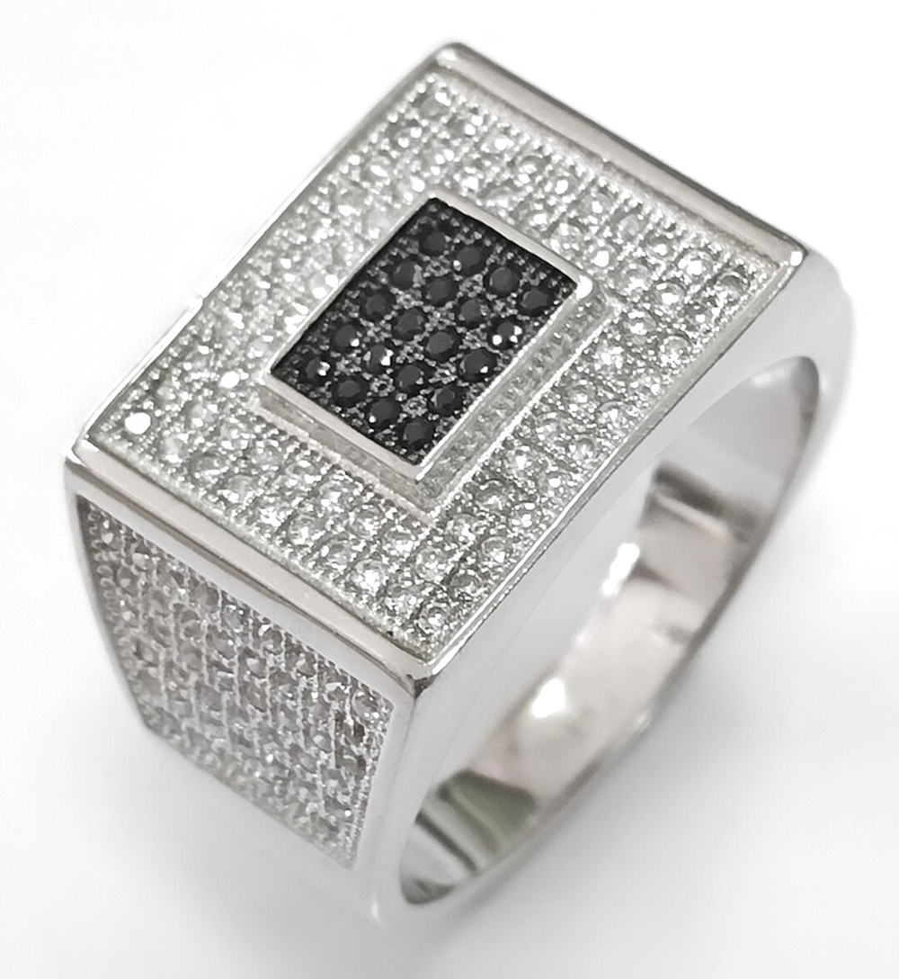 Ювелирное мужское кольцо из серебра