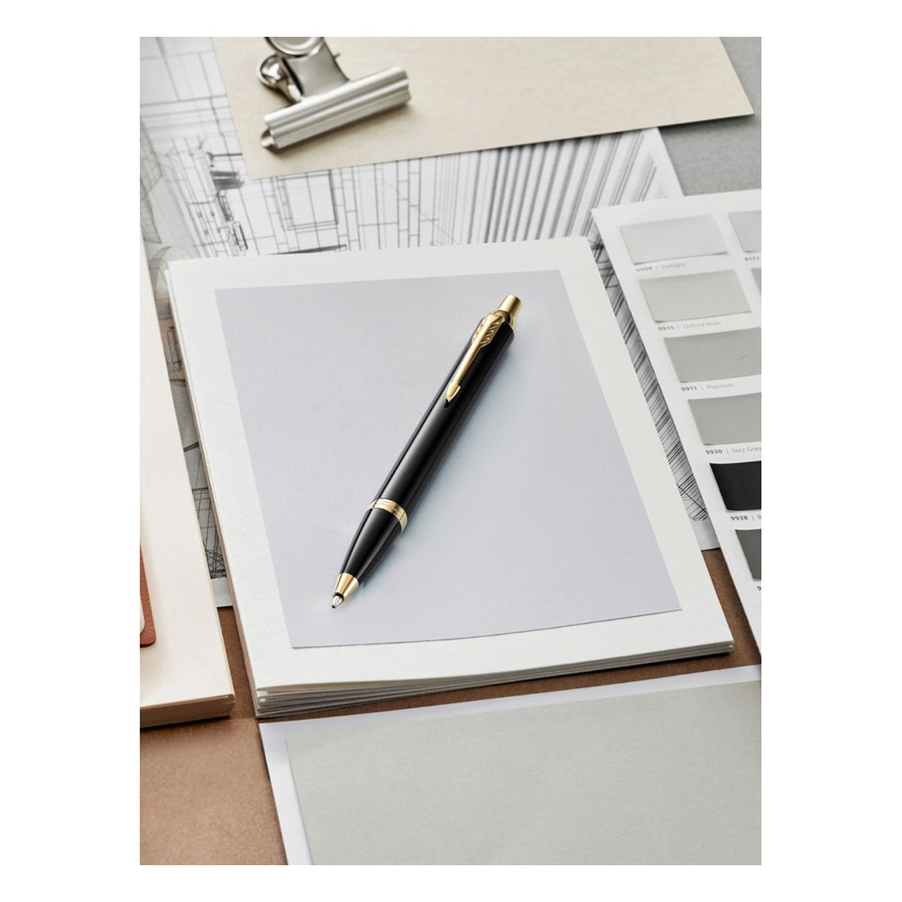 Ручка шариковая Parker "IM Black GT" синяя, 1,0мм, кнопочн., подарочная упаковка