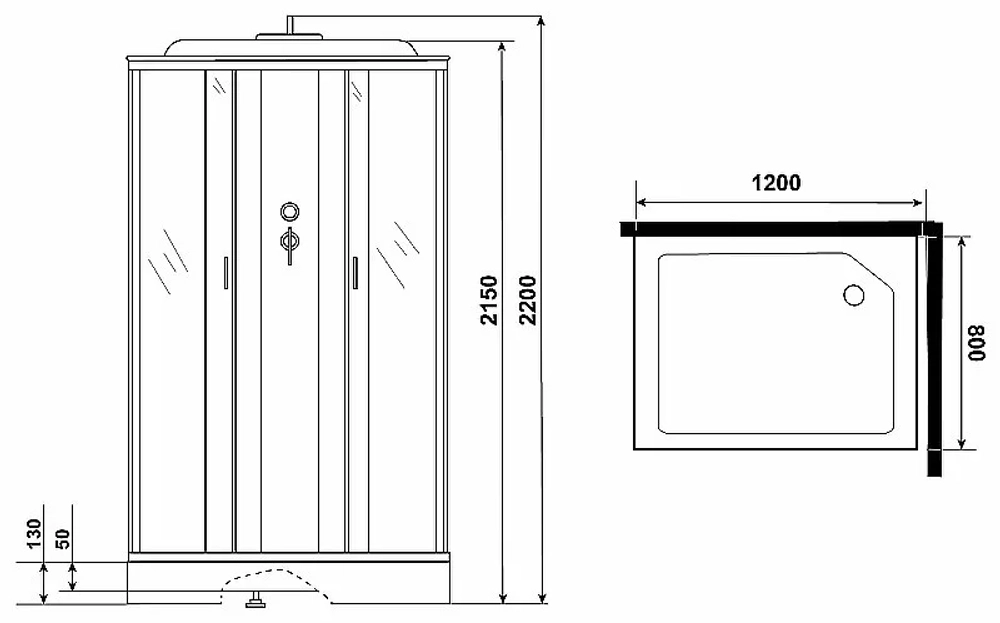 Душевая кабина Niagara Classic NG-43285-14Q 120x80