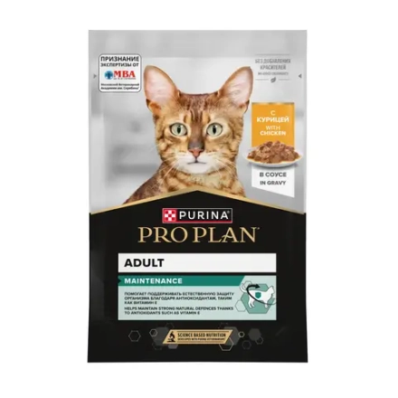Курица в соусе, 85г влажный корм для взрослых кошек ProPlan