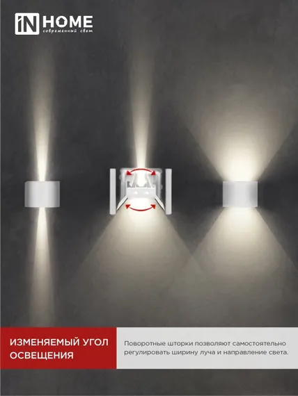 Светильник уличный светодиодный ДБУ DOT-R15W 15Вт 3000К IP54 круглый белый IN HOME