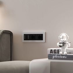 Рамка на 3 поста Werkel Split (белый/черный, soft-touch) W0033068