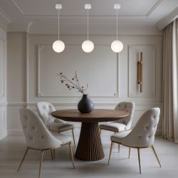 Светильник подвесной (подвес) ЭРА ADELAIDA PL35 WH G9 потолочный шар белый