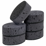 Губки для посуды OVAL BLACK 95х65х35 мм комплект 6 шт. КРУПНОПОРИСТЫЙ поролон/абразив LAIMA (8 штук в упаковке)