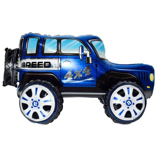 Шар (25"/64см) Ходячая фигура, Джип синий