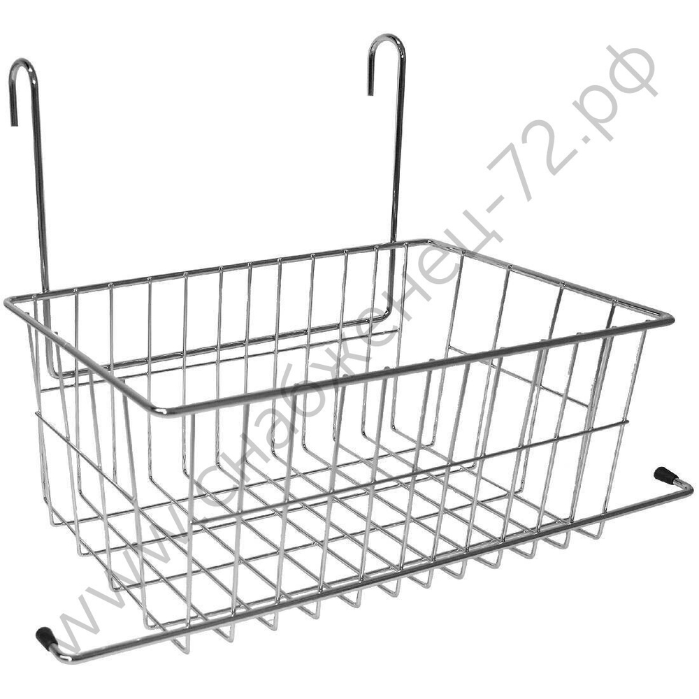 Корзинка хромированная для моющих средств на уборочные тележки 8024, 8036
