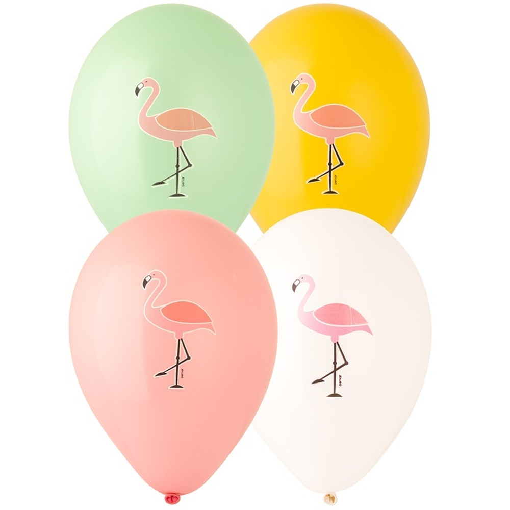 Набор латексных шаров «Фламинго» 36 см, 5 шт