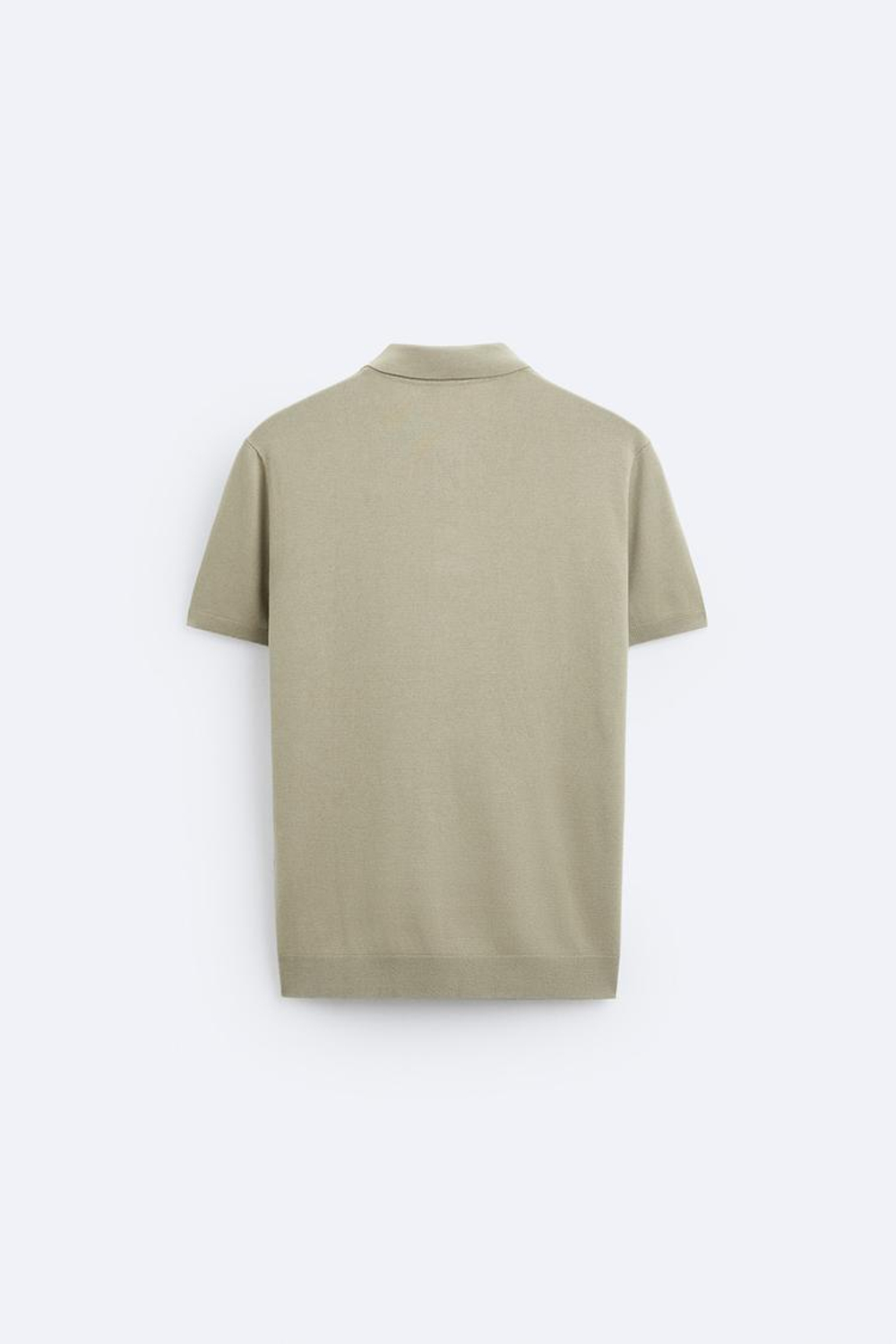 ZARA ПОЛО ИЗ СМЕСОВОЙ ВИСКОЗЫ, СВЕТЛО-ЗЕЛЕНЫЙ