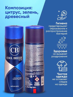 Дезодорант мужской COOL BREEZE CB Cool 200 мл