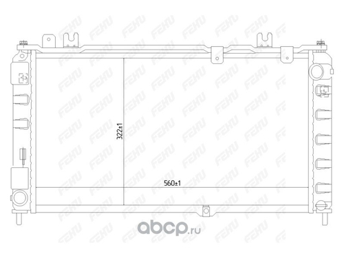 Радиатор основ. алюм. /2190, Datsun МКПП/ (FEHU)