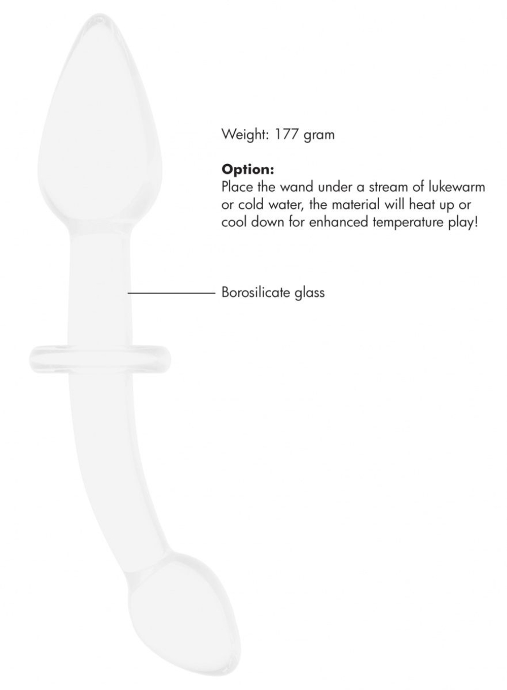 Белый двусторонний анальный стимулятор Doubler - 18 см. (Цвет: белый)