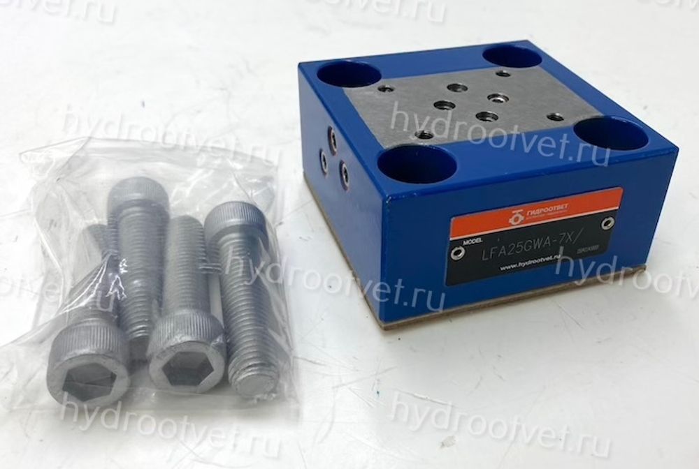 LFA25GWA-7X/ - Крышка для логического клапана, типоразмер Ду25 функционал - GWA = крышка со встроенным клапаном "ИЛИ" под установку распределителя Ду6, три выхода X, Z1 и Y, внешний канал X - нет, уплотнение NBR