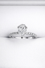 Кольцо с бриллиантом Груша 1.0 ct