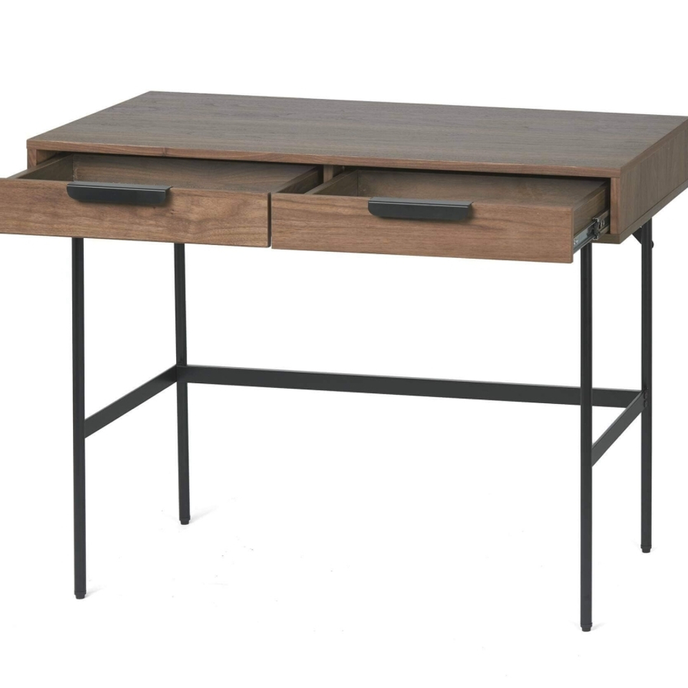 Письменный стол Mesa 100х55 орех, черный