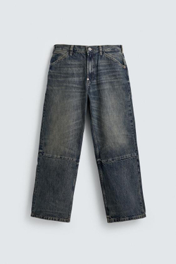 ZARA ДЖИНСЫ RELAXED FIT, ЧЕРНИЛЬНО-СИНИЙ