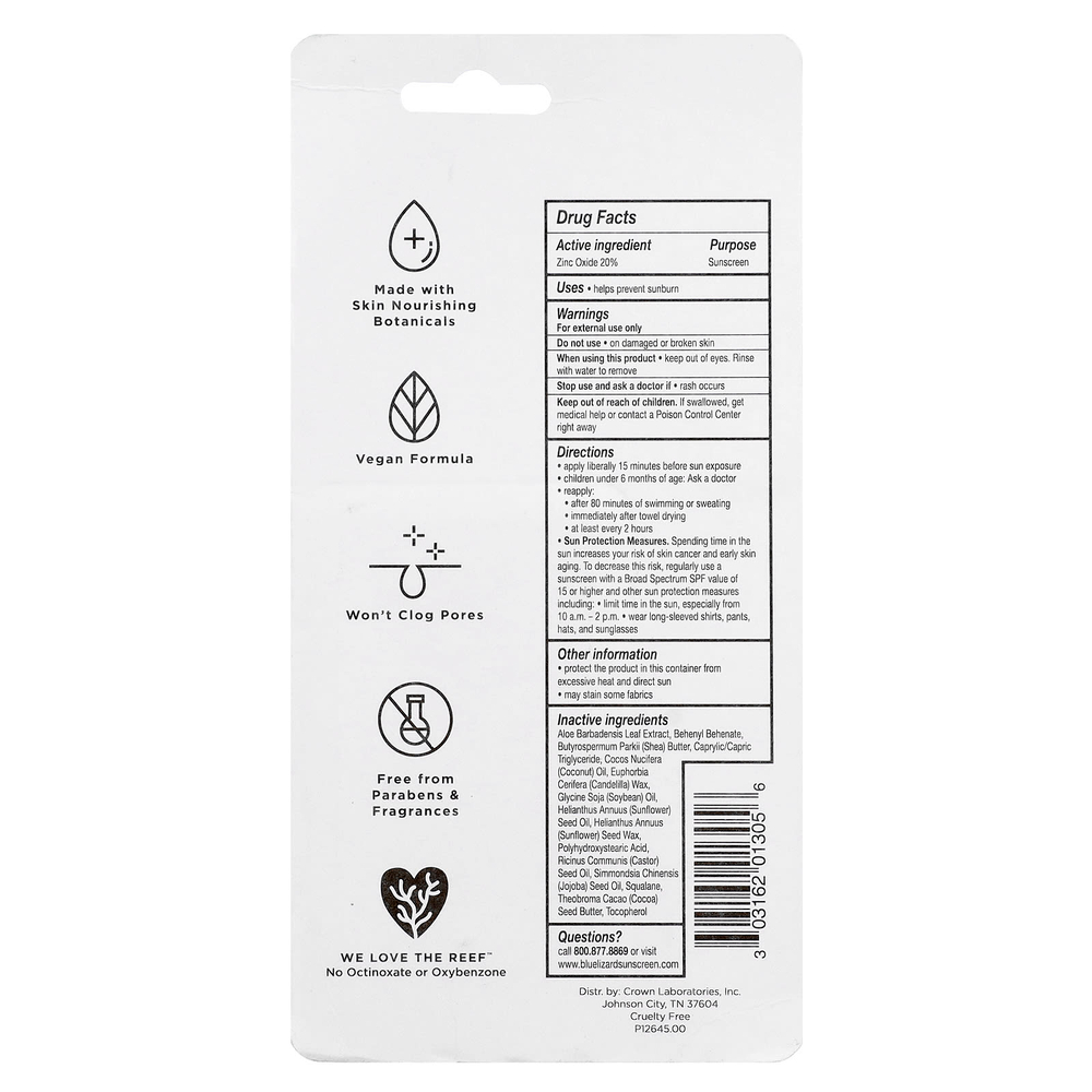 Blue Lizard Australian Sunscreen, Sensitive, минеральный солнцезащитный стик, SPF 50+, 14 г (0,5 унции)