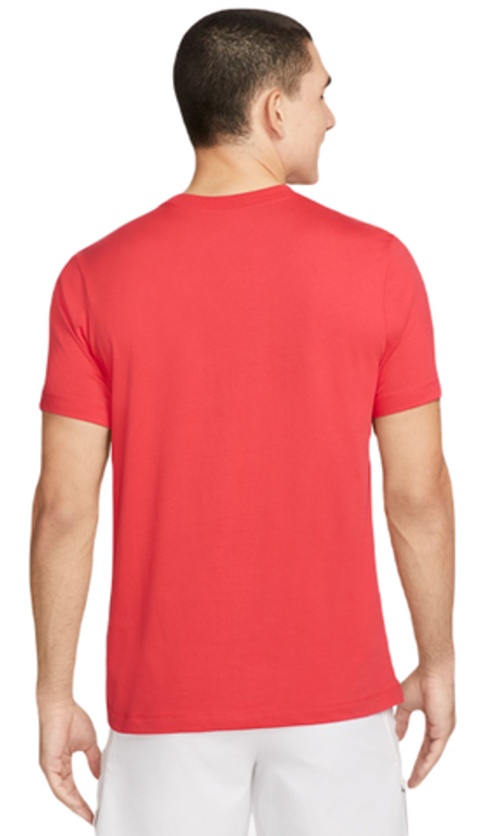 Мужская теннисная футболка Nike Court Dri-Fit Tennis T-Shirt - track red