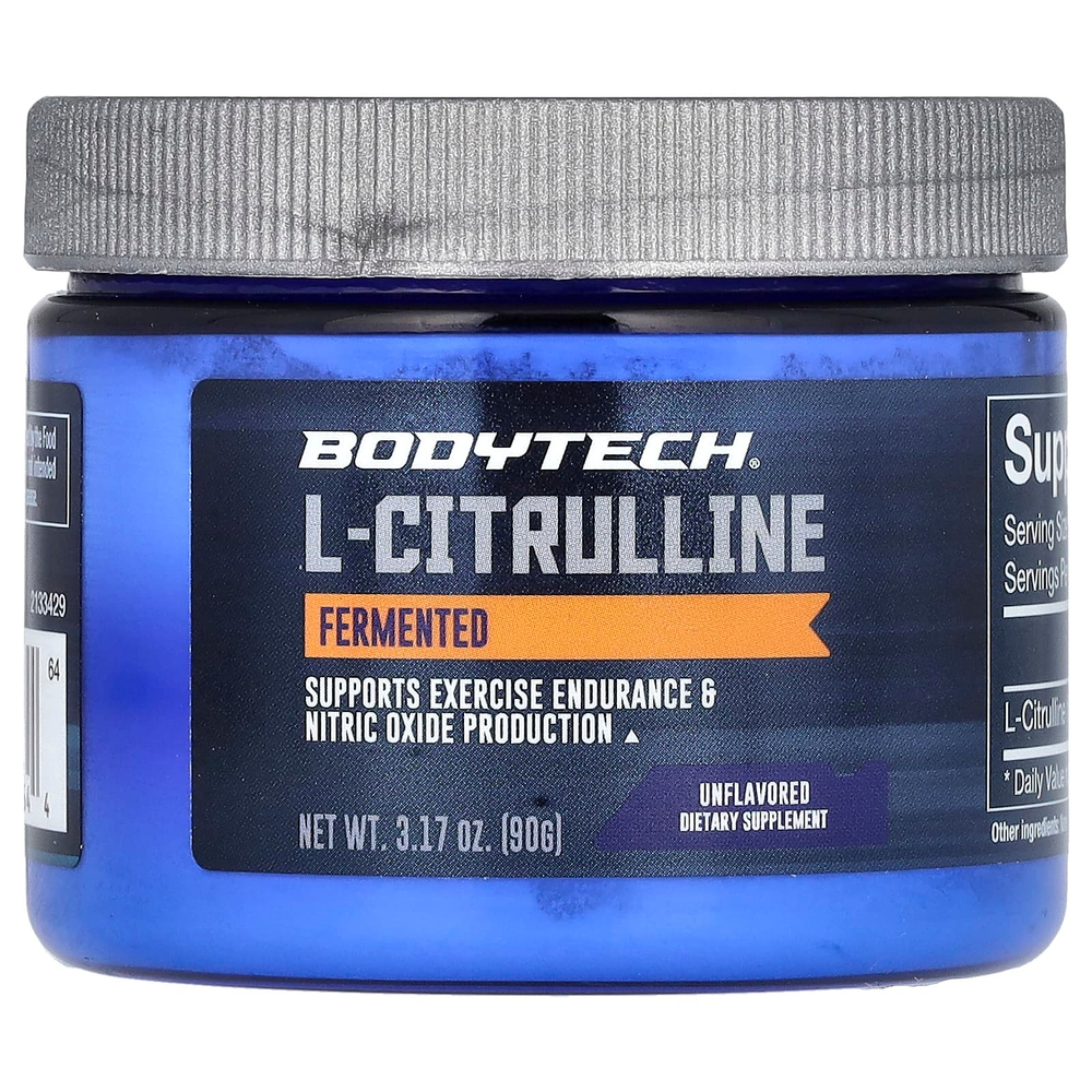 BodyTech, L-цитруллин, ферментированный, без добавок, 90 г (3,17 унции)