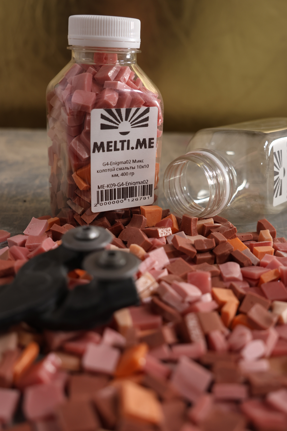 G4-Enigma02 Микс колотой смальты 10х10 мм, 400 гр