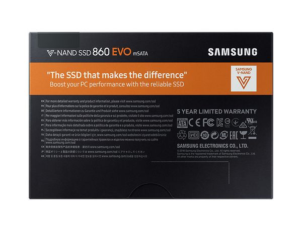 SSD диск Samsung 860 EVO mSATA 1000GB (1TB) MZ-M6E1T0BW